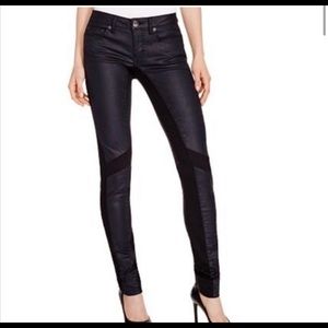 Maje Darpo Black Wax Detail Jeans